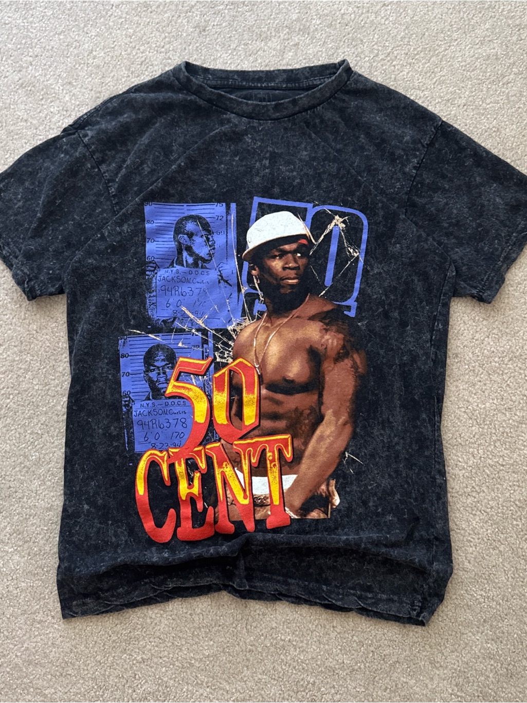 Black 50 Cent Graphic Short Sleeve Tee